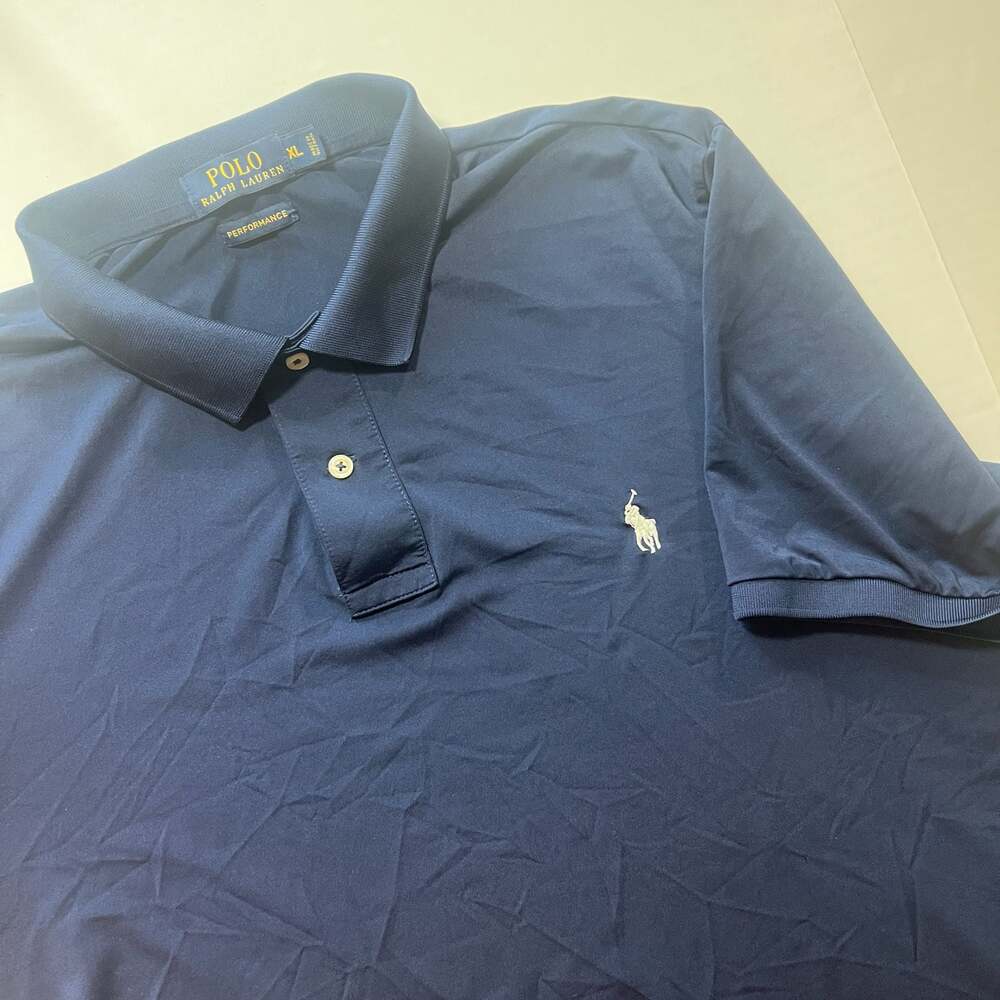 Polo Ralph Lauren Performance Navy Short-Sleeve Polo Shirt Men's XL